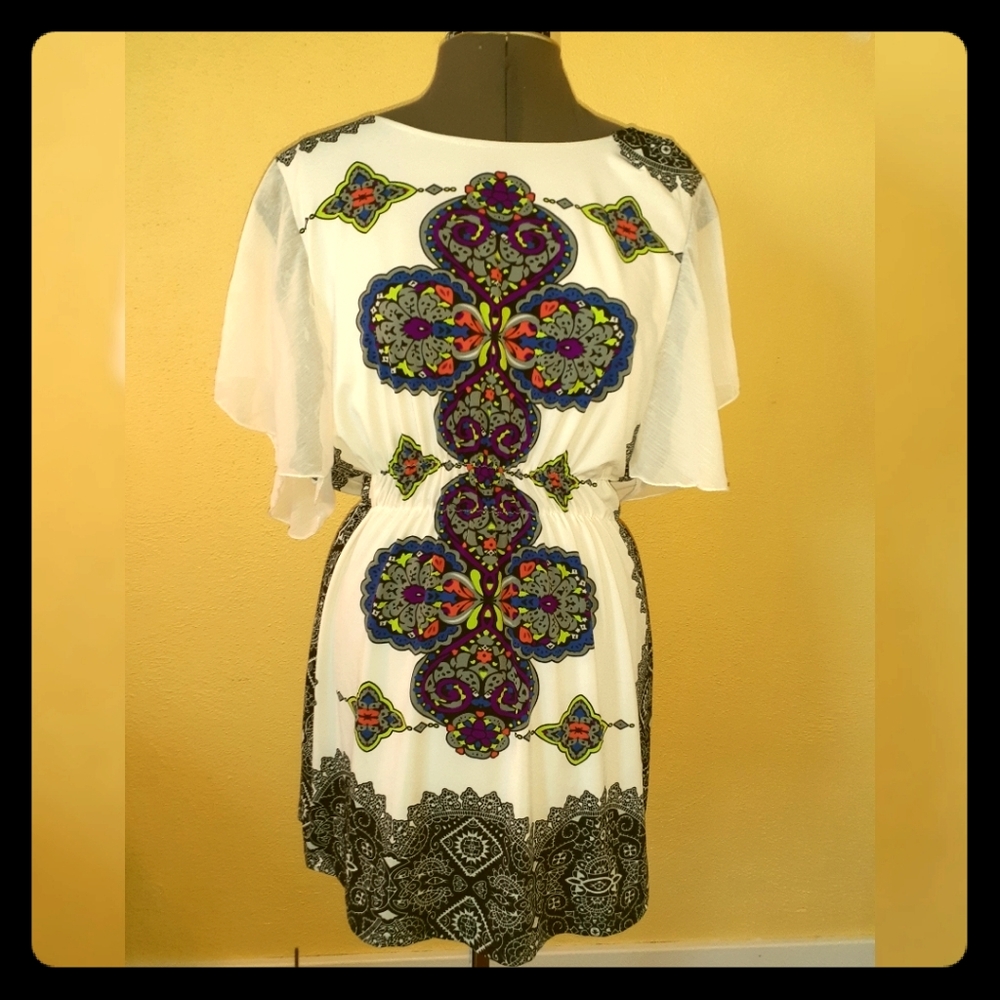 Boho Butterfly Sleeve Dress